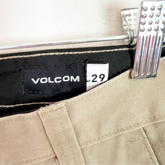 VOLCOM KHAKI TAN STRAIGHT LEG FLAT FRONT MENS PANTS SZ 29 - Picture 4 of 5